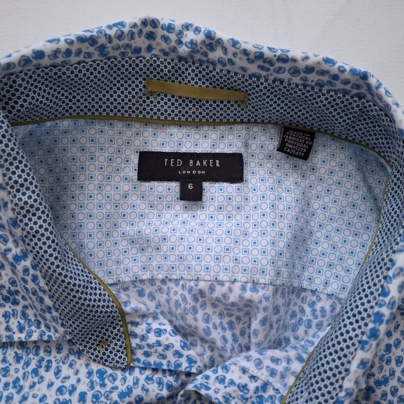 Ted Baker Short Sleeve Cotton Button Down Shirt - Picture 2 of 11